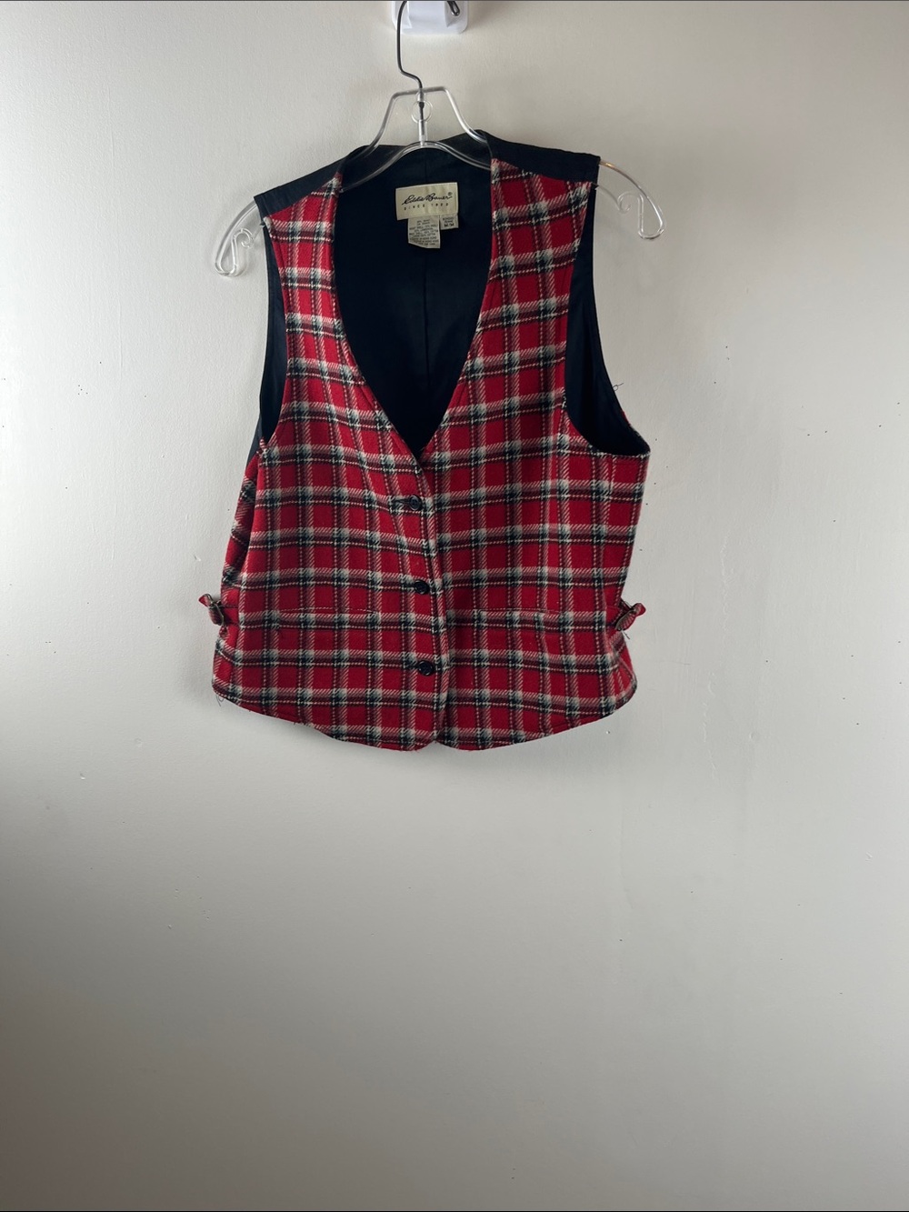 Vintage-Eddie Bauer Inspired Red Plaid Women's Vest -